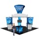 Island Tradeshow Booth with Custom Graphics 20ft x 20ft Fusion Kit 1
