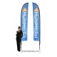 Falcon 14ft Flag Banner Custom Printed with Spike Base