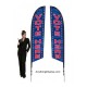 Pre-Printed Vote Here Falcon Flag 10.5ft with Ground Spike
