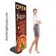 Outdoor Banner Display Zeppy 6 Foot Tall with Water Filled Base Outdoor Banner Display Zeppy 6 Foot Tall with Water Filled Base